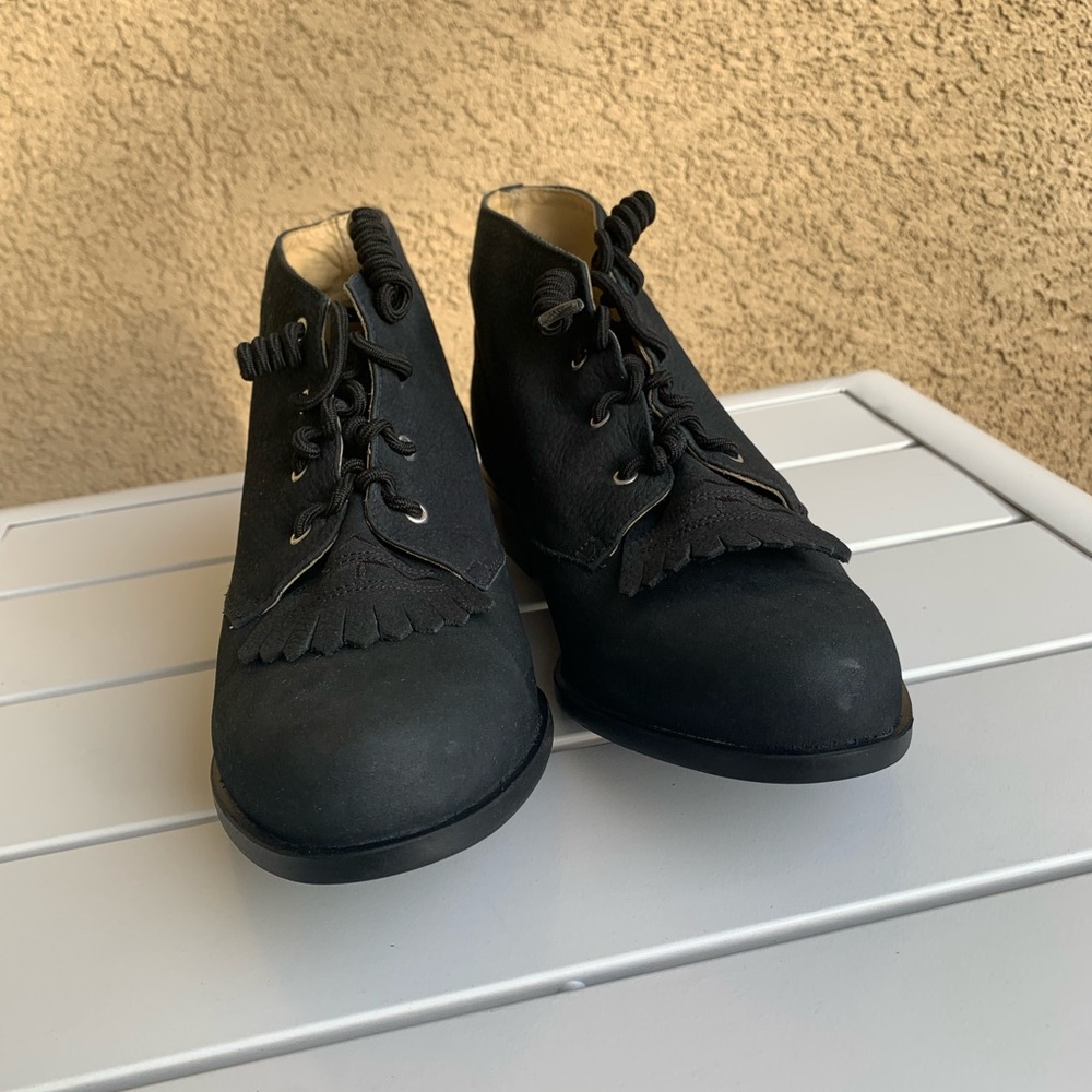 Ariat leather booties dark grey almost navy color size 7.5M - Picture 3 of 16